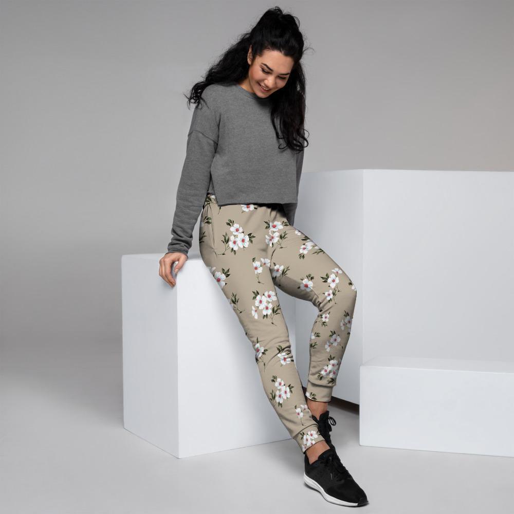 Cute Floral Flower Print Women's Joggers-grizzshop