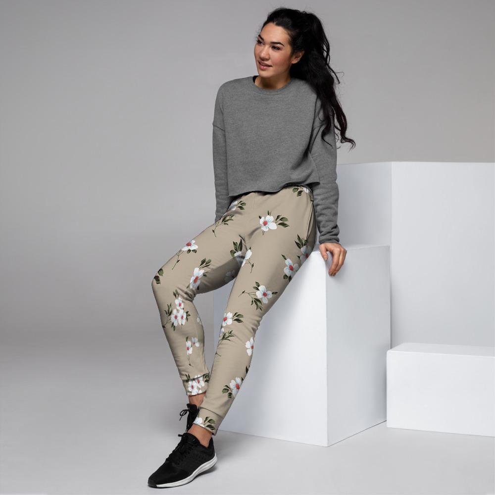 Cute Floral Flower Print Women's Joggers-grizzshop