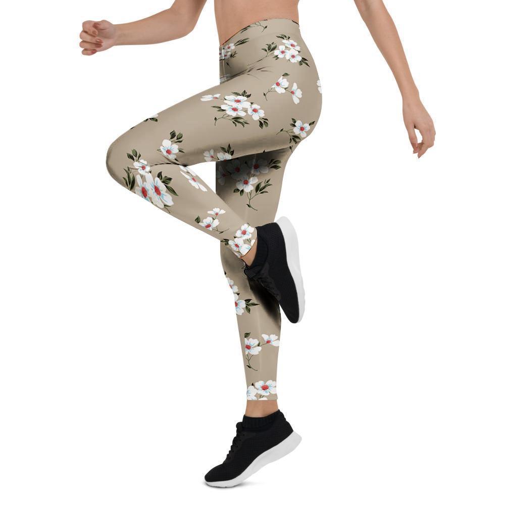 Cute Floral Flower Print Women's Leggings-grizzshop