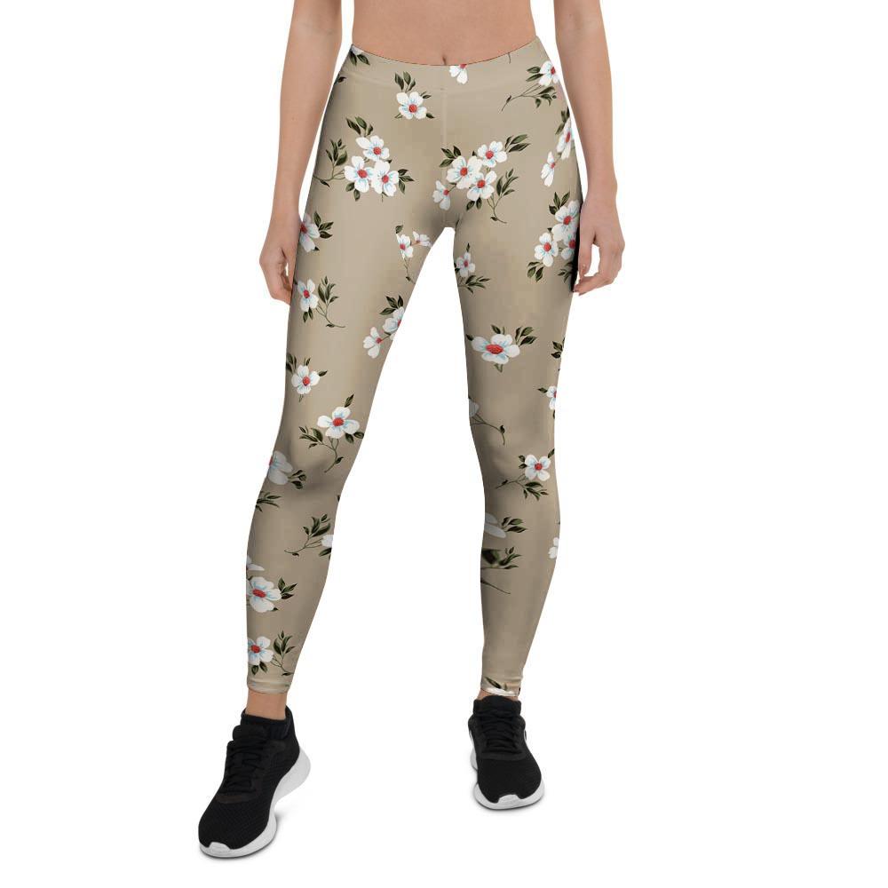 Cute Floral Flower Print Women's Leggings-grizzshop