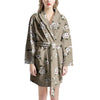 Cute Floral Flower Print Women's Robe-grizzshop