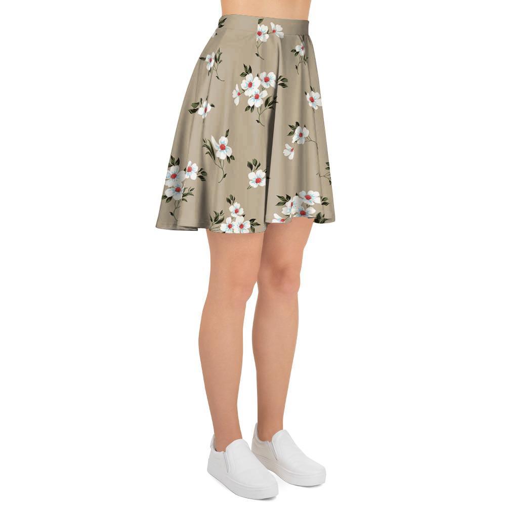 Cute Floral Flower Print Women's Skirt-grizzshop
