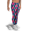 Cute Floral Patchwork Print Pattern Men's Leggings-grizzshop