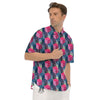 Cute Floral Patchwork Print Pattern Men's Short Sleeve Shirts-grizzshop