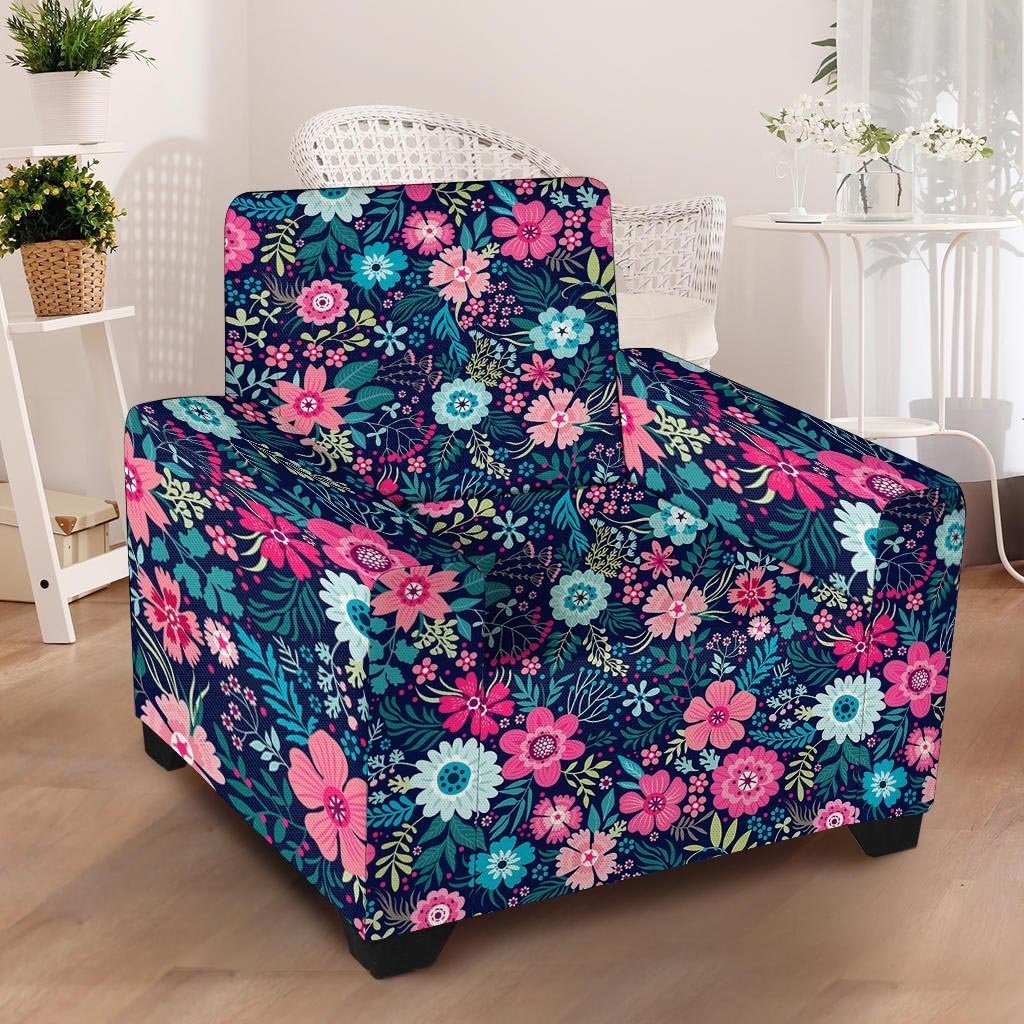 Cute Flower Floral Print Armchair Cover-grizzshop