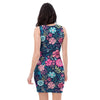 Cute Flower Floral Print Bodycon Dress-grizzshop