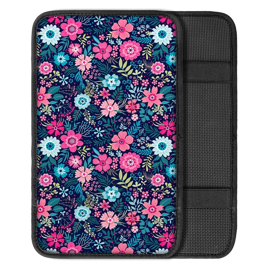 Cute Flower Floral Print Car Console Cover-grizzshop