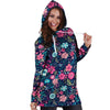 Cute Flower Floral Print Hoodie Dress-grizzshop