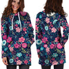 Cute Flower Floral Print Hoodie Dress-grizzshop