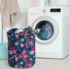 Cute Flower Floral Print Laundry Basket-grizzshop