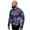 Cute Flower Floral Print Men's Bomber Jacket-grizzshop