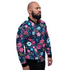 Cute Flower Floral Print Men's Bomber Jacket-grizzshop