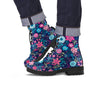 Cute Flower Floral Print Men's Boots-grizzshop