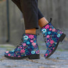 Cute Flower Floral Print Men's Boots-grizzshop