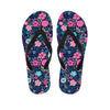 Cute Flower Floral Print Men's Flip Flops-grizzshop