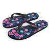 Cute Flower Floral Print Men's Flip Flops-grizzshop