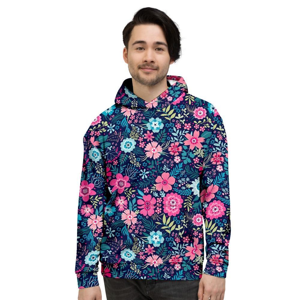 Cute Flower Floral Print Men's Hoodie-grizzshop