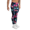 Cute Flower Floral Print Men's Leggings-grizzshop