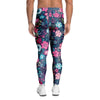 Cute Flower Floral Print Men's Leggings-grizzshop