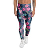 Cute Flower Floral Print Men's Leggings-grizzshop