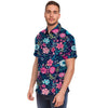 Cute Flower Floral Print Men's Short Sleeve Shirt-grizzshop