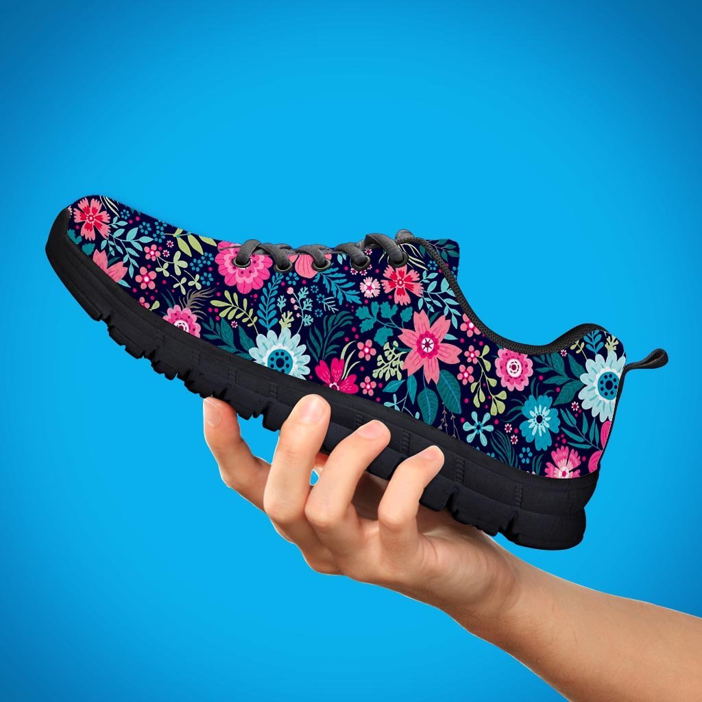 Cute Flower Floral Print Men's Sneakers-grizzshop