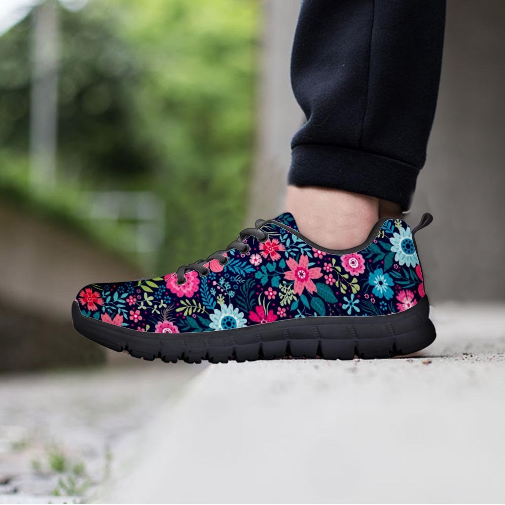 Cute Flower Floral Print Men's Sneakers-grizzshop