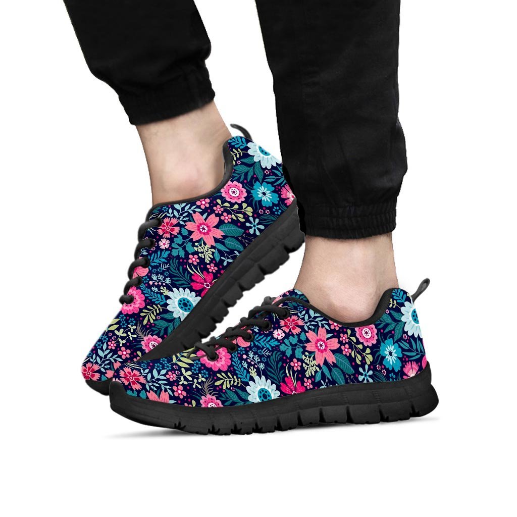 Cute Flower Floral Print Men's Sneakers-grizzshop