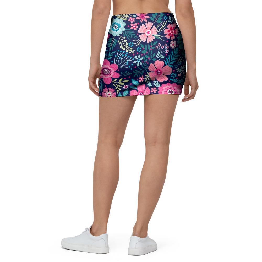 Cute Flower Floral Print Mini Skirt-grizzshop