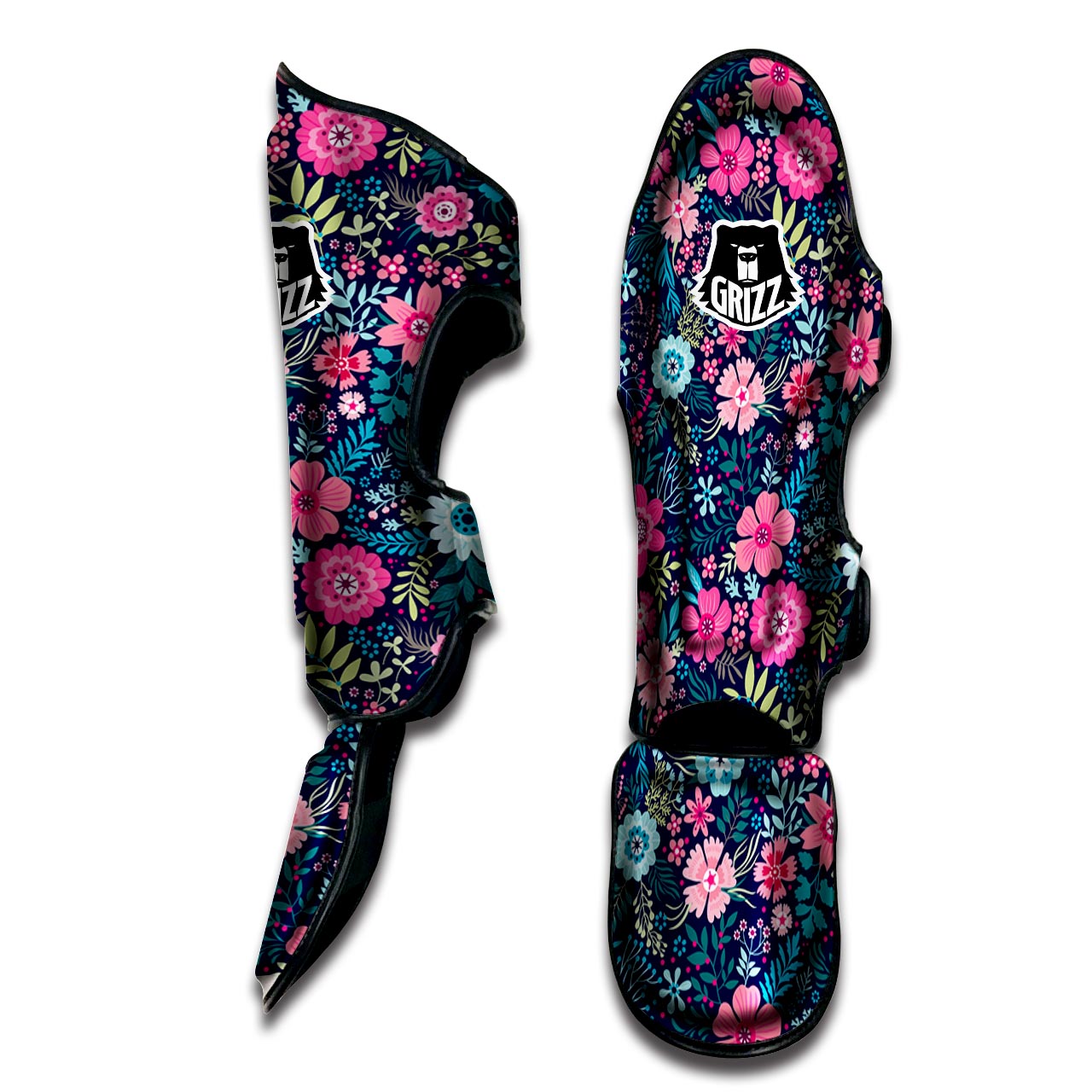 Cute Flower Floral Print Muay Thai Shin Guard-grizzshop