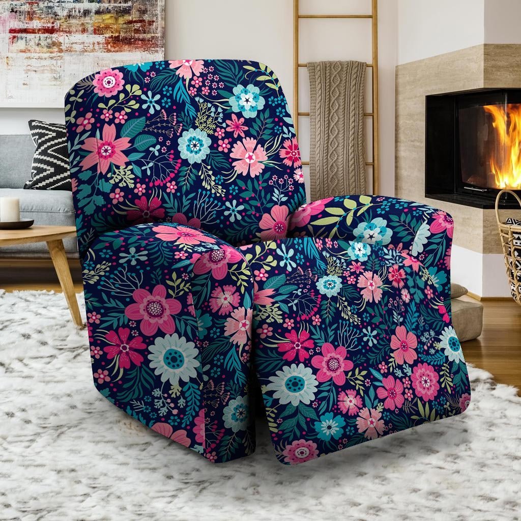 Cute Flower Floral Print Recliner Cover-grizzshop