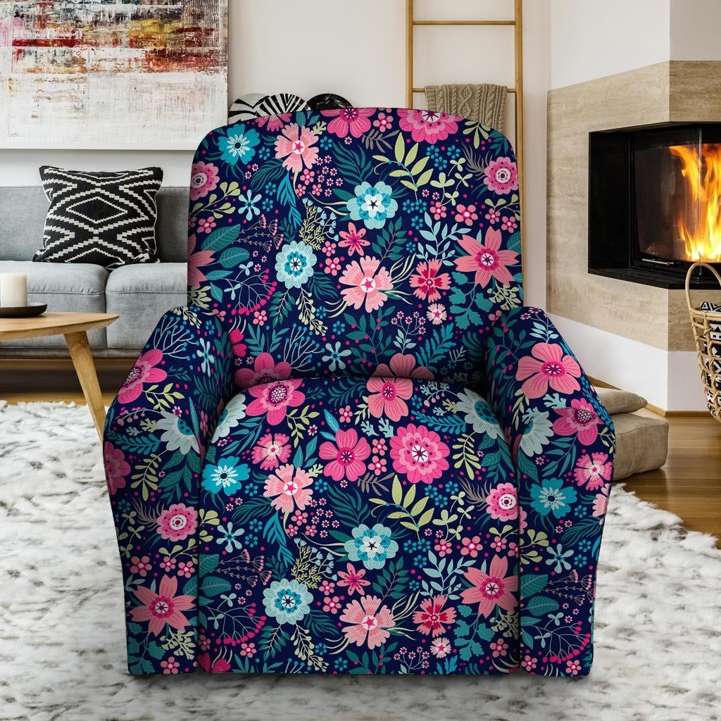 Cute Flower Floral Print Recliner Cover-grizzshop