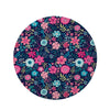 Cute Flower Floral Print Round Rug-grizzshop