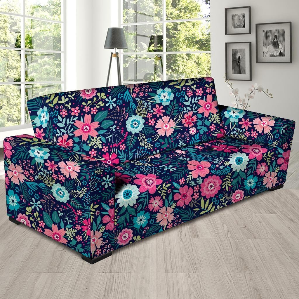 Cute Flower Floral Print Sofa Cover-grizzshop