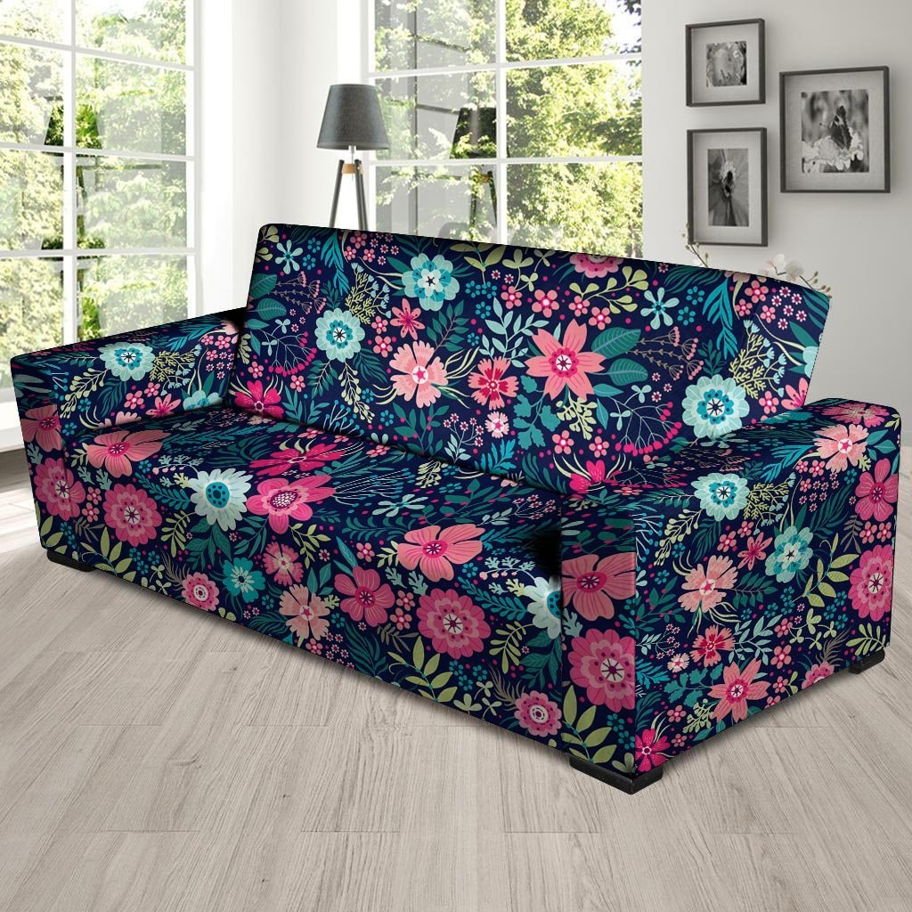 Cute Flower Floral Print Sofa Cover-grizzshop