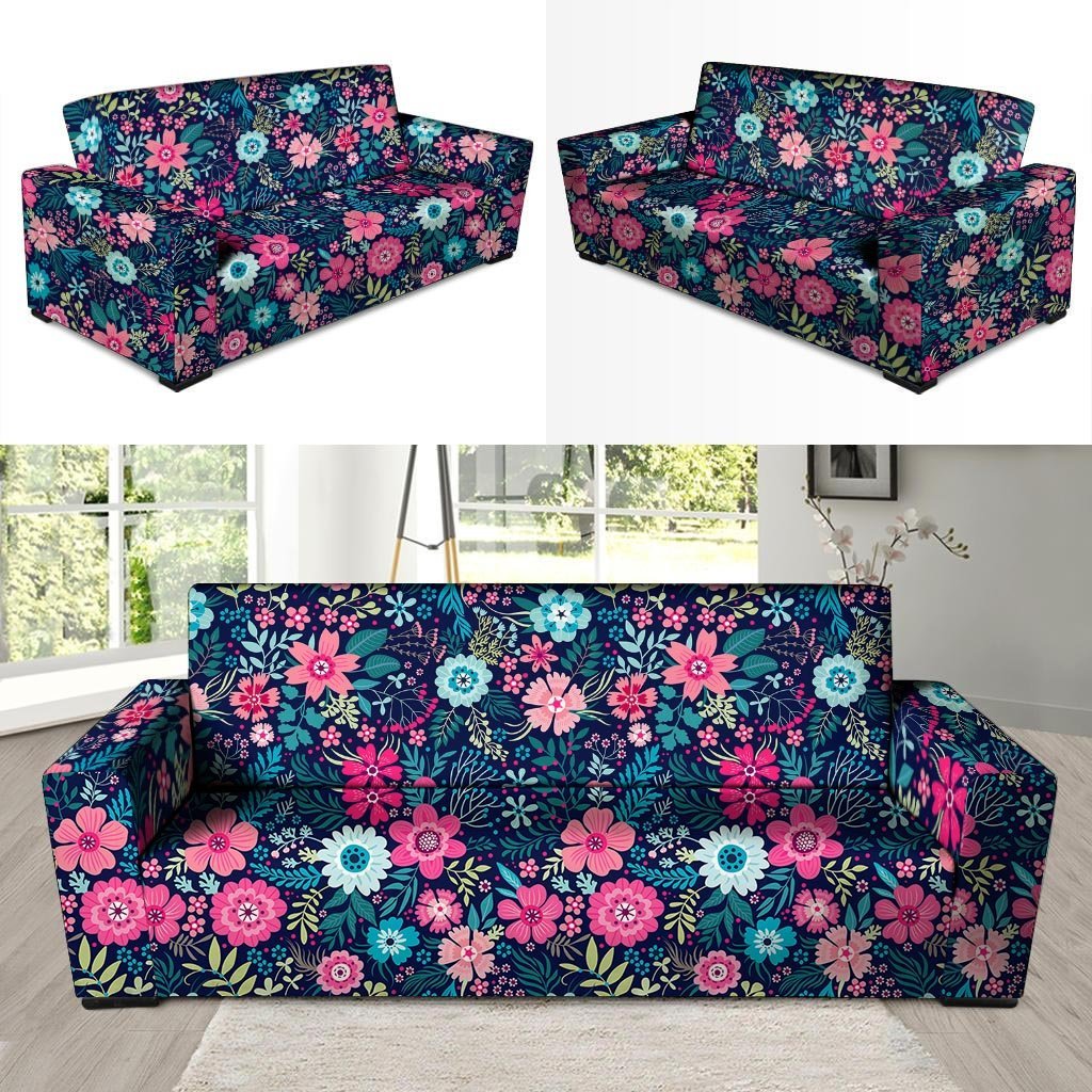 Cute Flower Floral Print Sofa Cover-grizzshop