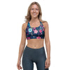 Cute Flower Floral Print Sports Bra-grizzshop