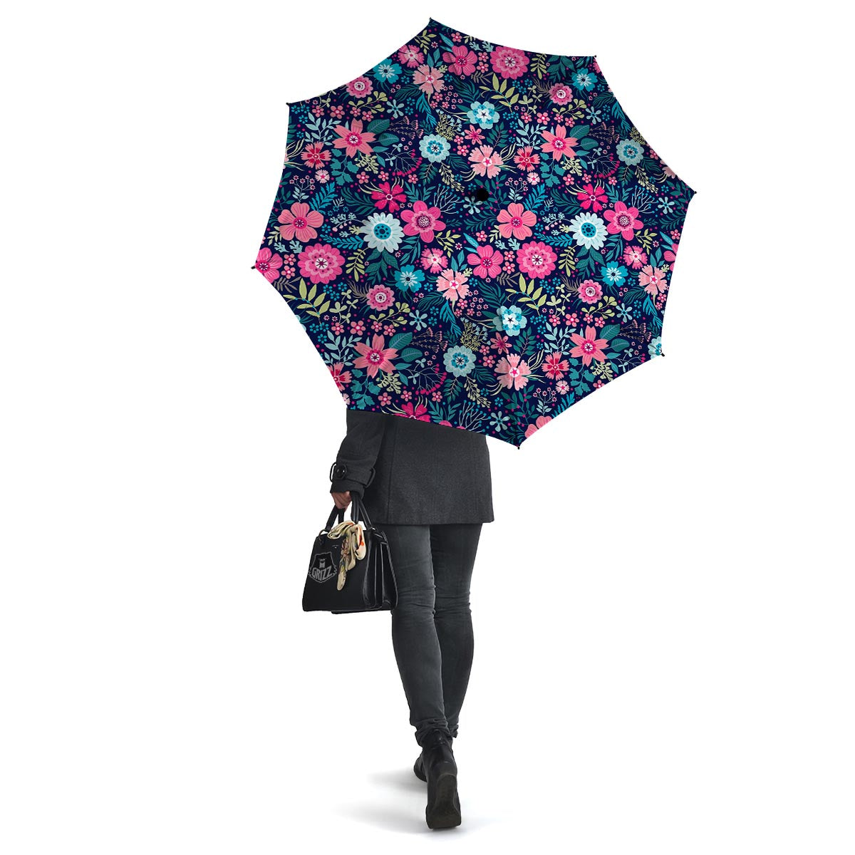 Cute Flower Floral Print Umbrella-grizzshop