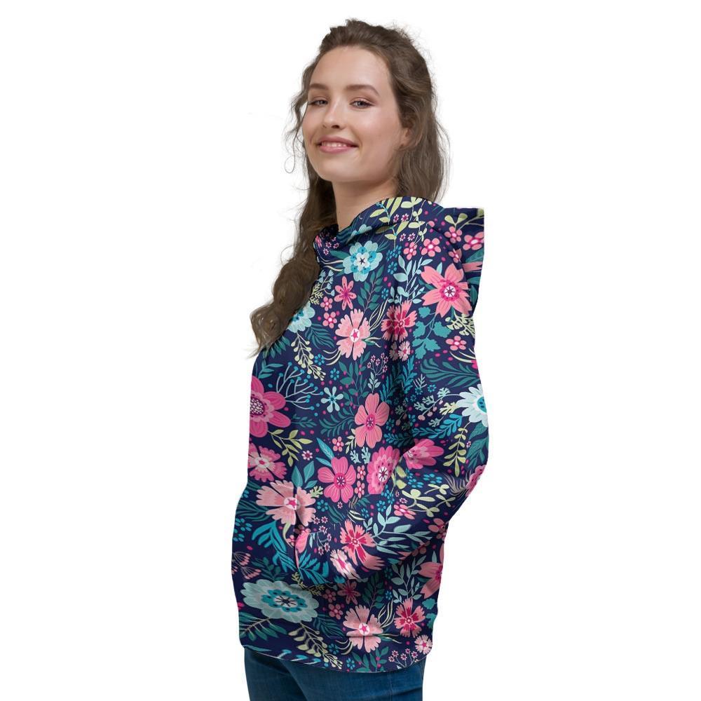 Cute Flower Floral Print Women's Hoodie-grizzshop