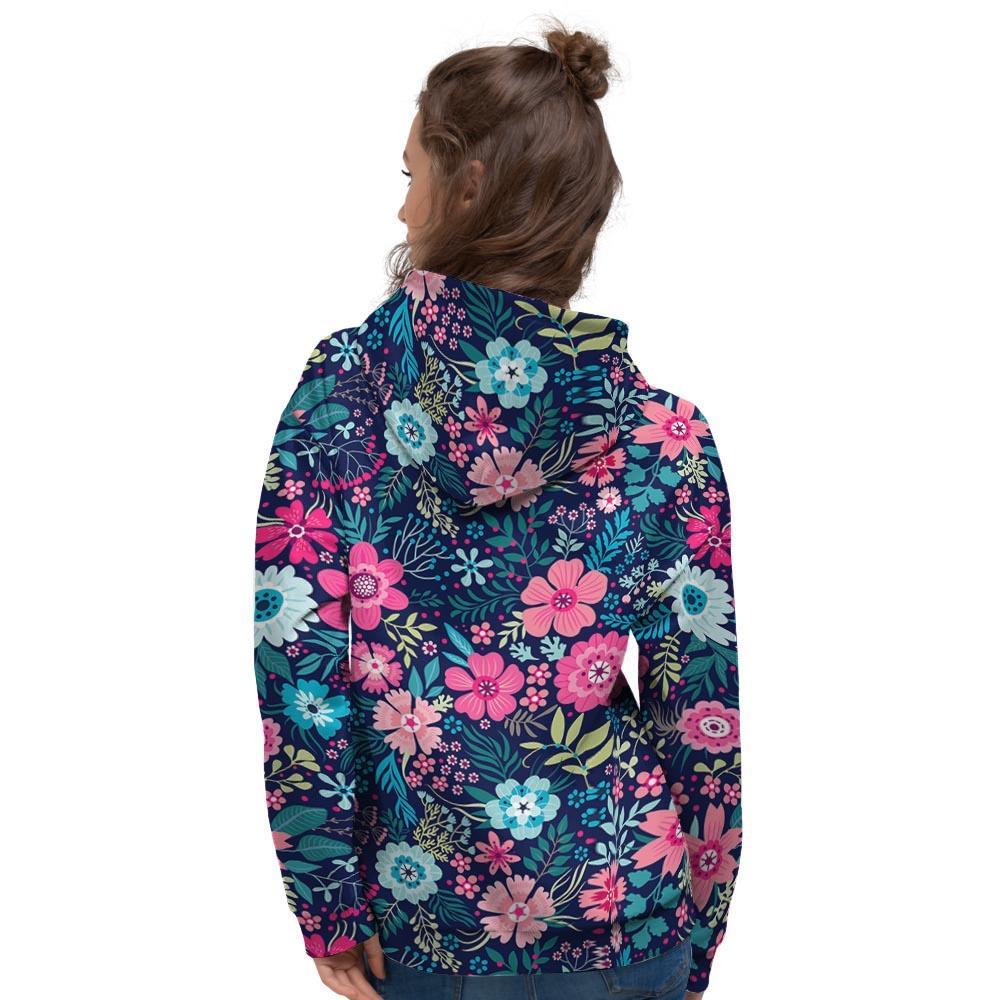 Cute Flower Floral Print Women's Hoodie-grizzshop