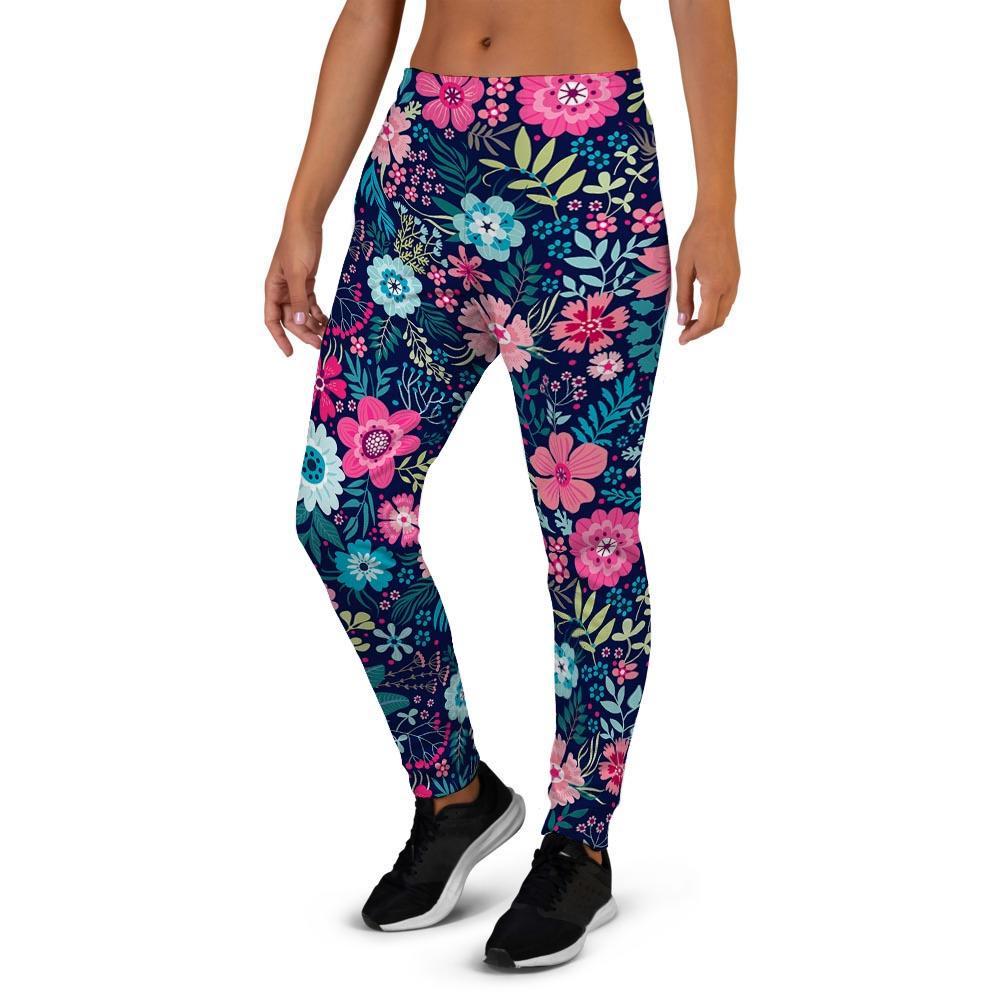 Cute Flower Floral Print Women's Joggers-grizzshop