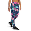 Cute Flower Floral Print Women's Joggers-grizzshop