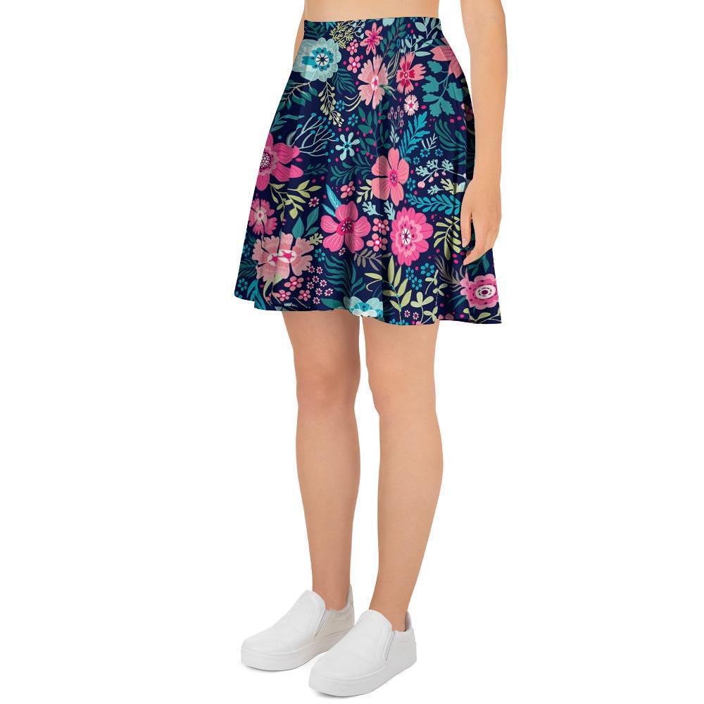 Cute Flower Floral Print Women's Skirt-grizzshop