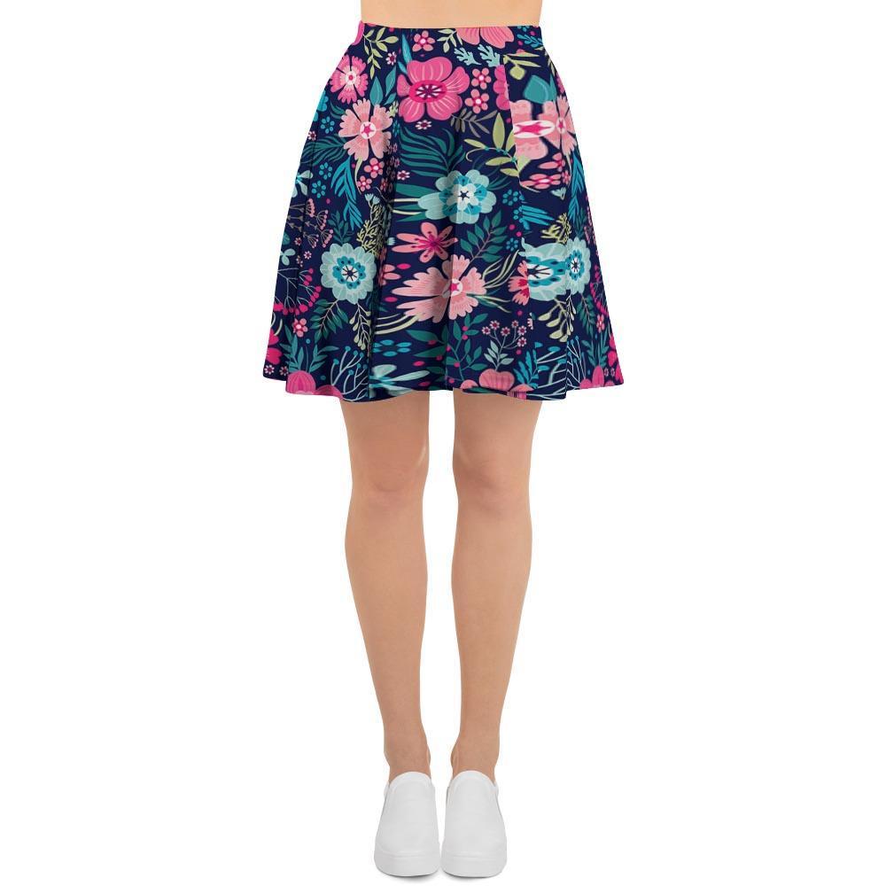 Cute Flower Floral Print Women's Skirt-grizzshop