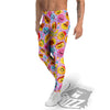 Cute Food Emoji Print Pattern Men's Leggings-grizzshop