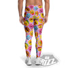 Cute Food Emoji Print Pattern Men's Leggings-grizzshop