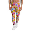 Cute Food Emoji Print Pattern Men's Leggings-grizzshop