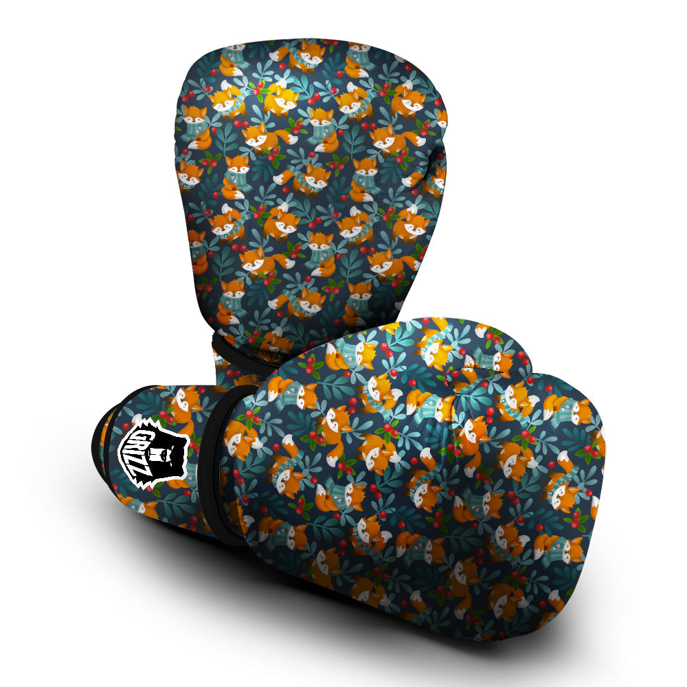 Cute Fox Print Pattern Boxing Gloves-grizzshop