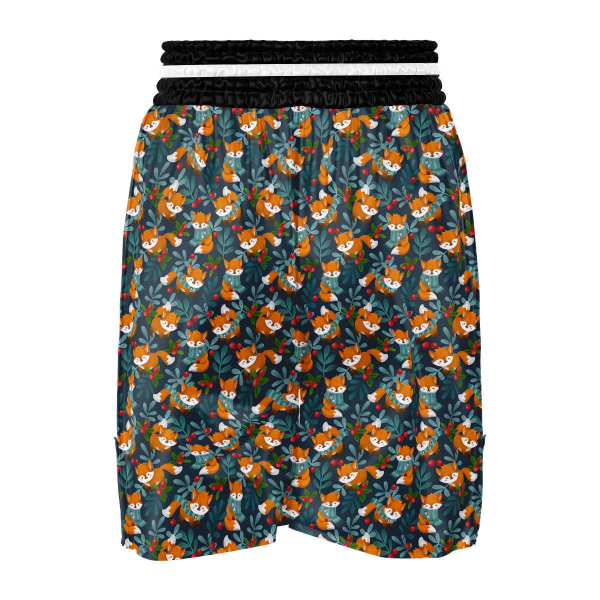 Cute Fox Print Pattern Boxing Shorts-grizzshop
