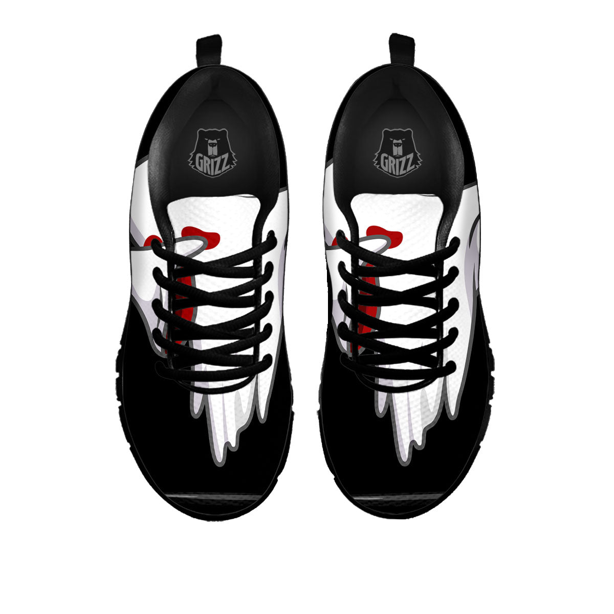 Cute Ghost Dap Print Black Sneaker-grizzshop